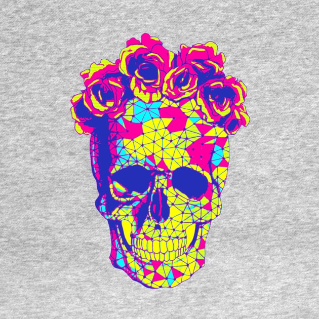 Sugar Skull Floral Day of the Dead Dia de los Muertos Halloween by Bezra